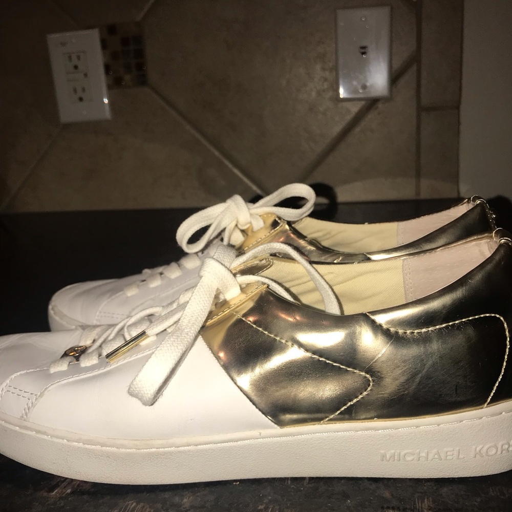 White and Gold Shoes